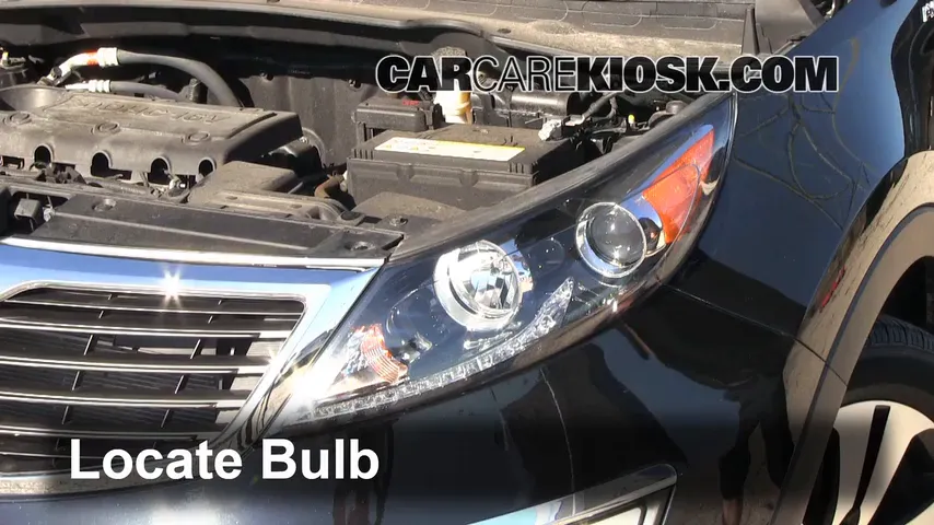2012 Kia Sportage EX 2.4L 4 Cyl. Lights Highbeam (replace bulb)